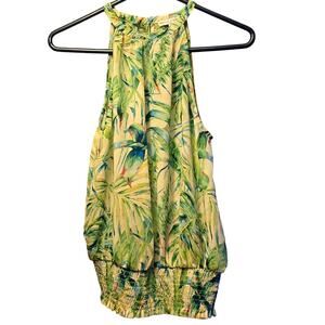 Maison d'amelie leaf tank blouse size small